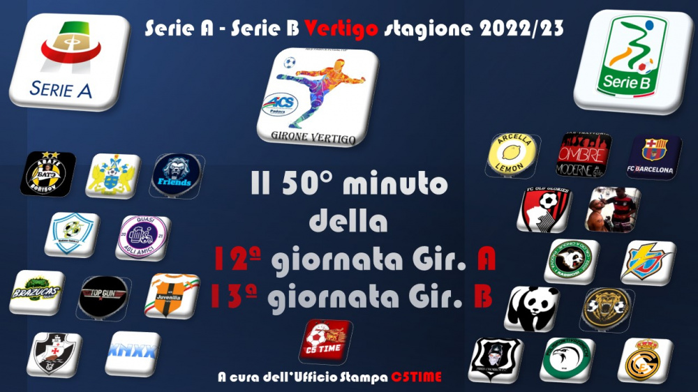 Gir. VERTIGO Serie A 12ª giornata Serie B 13ª giornata
