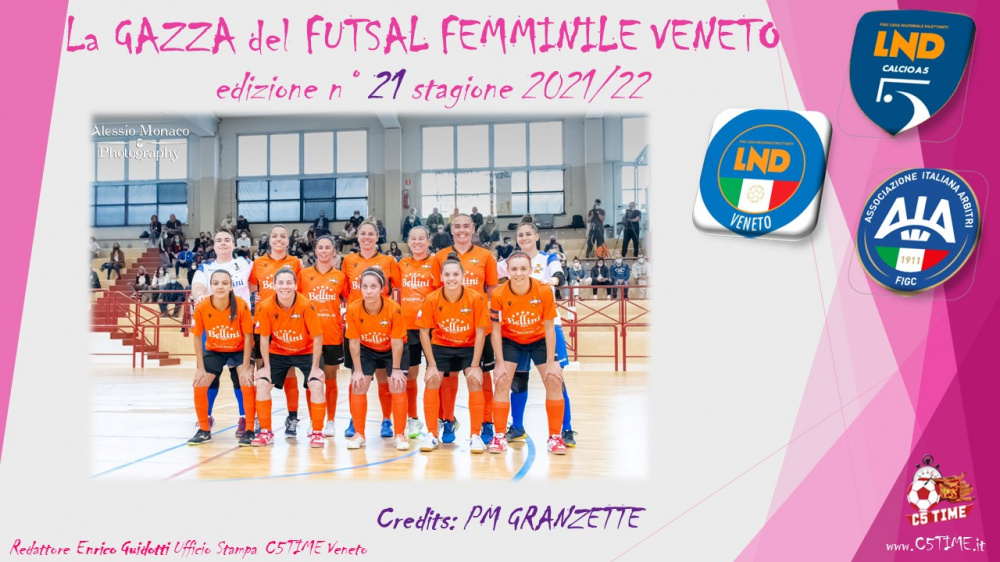 La GAZZA del FUTSAL FEMMINILE VENETO edizione n° 21 stagione 2021/22