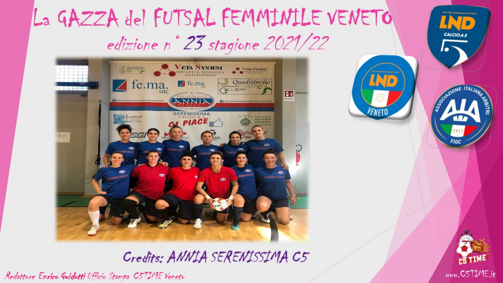 La GAZZA del FUTSAL FEMMINILE VENETO edizione n° 23 stagione 2021/22