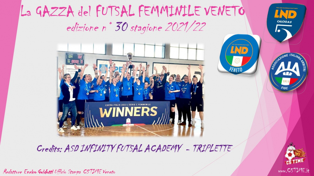 La GAZZA del FUTSAL FEMMINILE VENETO edizione n° 30 stagione 2021/22