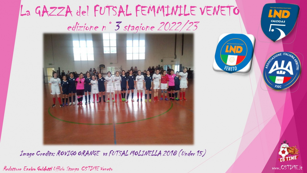 La GAZZA del FUTSAL FEMMINILE VENETO edizione n° 3 stagione 2022/23