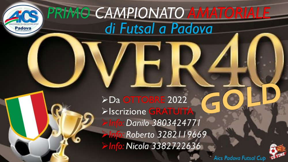 PRIMO CAMPIONATO OVER40 GOLD FUTSAL CUP 2022/23