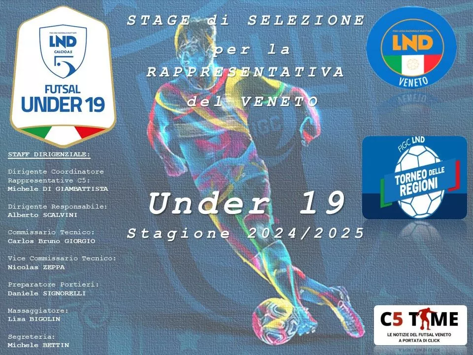 Under 19 Stage di Selezione 22.01.25 - 26.01.25