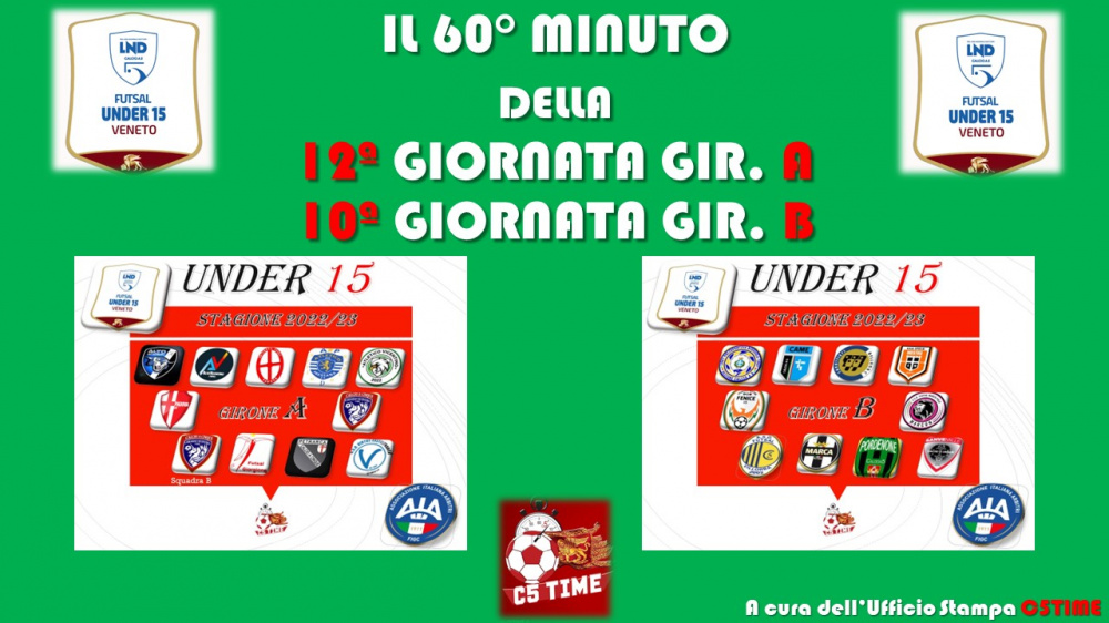 Under 15 Il 60° MINUTO della 12ª giornata Gir. A della 10ª giornata Gir. B