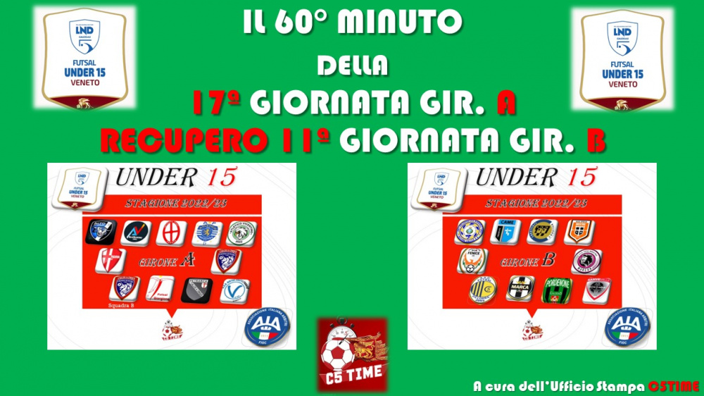 Under 15 Il 60° MINUTO della 17ª giornata Gir. A del recupero 11ª giornata Gir. B