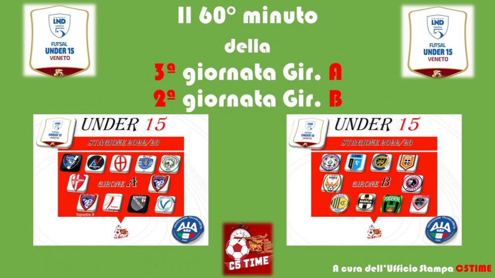 Under 15 Il 60° MINUTO della 3ª giornata Gir. A della 2ª giornata Gir. B