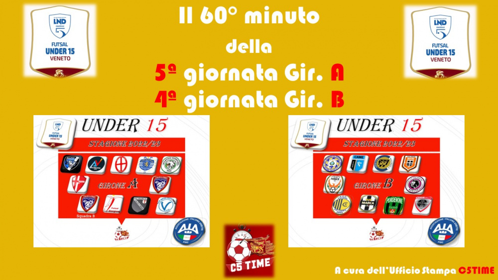 Under 15 Il 60° MINUTO della 5ª giornata Gir. A della 4ª giornata Gir. B