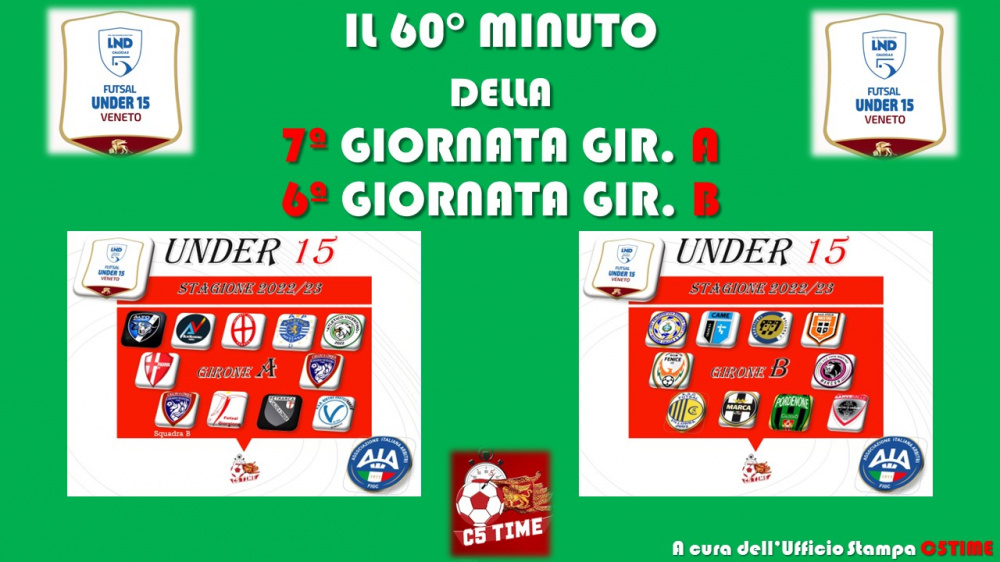 Under 15 Il 60° MINUTO della 7ª giornata Gir. A della 6ª giornata Gir. B