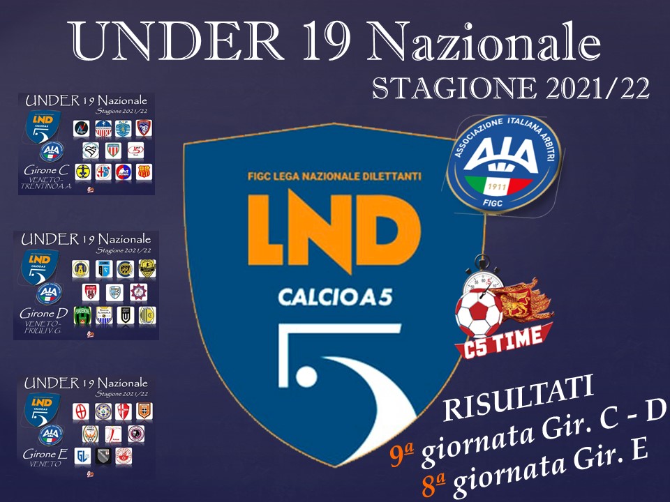 Under 19 Nazionale Risultati 9ª giornata Gir. C - D Risultati 8ª giornata Gir. E