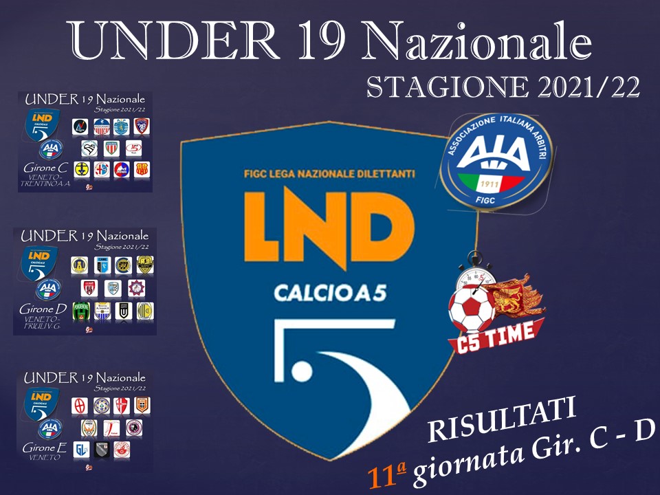 Under 19 Nazionale Risultati 11ª giornata Gir. C - D