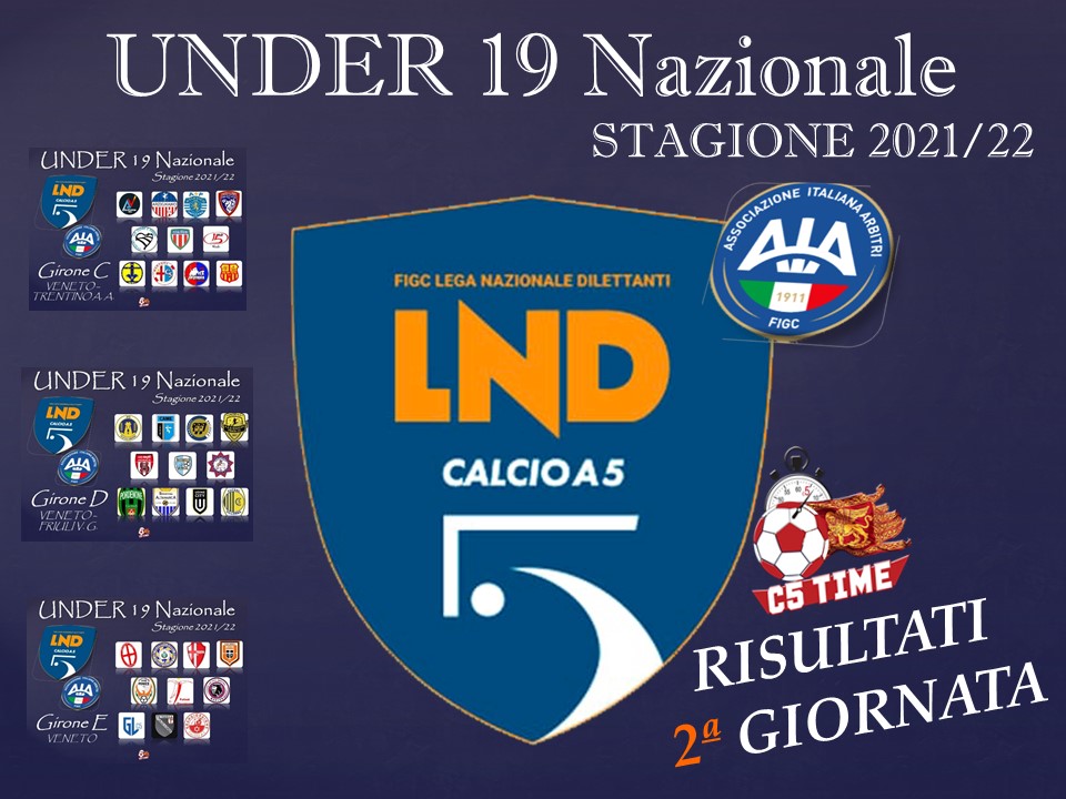 Under 19 Nazionale C - D - E Risultati 2ª giornata